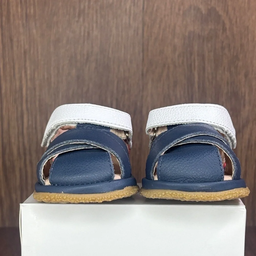 Toke Baby Walker Sandals Blue Red Velcro Soft Sole Size 5C / EU 20 NWOT
